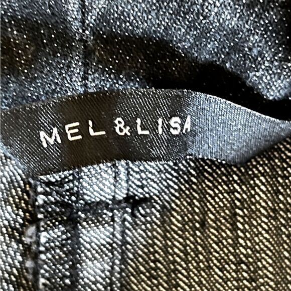 Mel & Lisa Black Denim Straight Leg Jeans Sz 12 - Picture 5 of 9